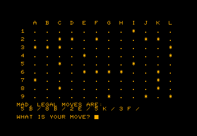 Star Lanes game screenshot for Commodore PET